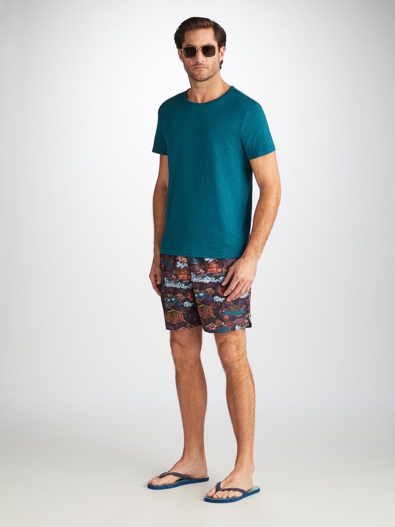 Men's T-Shirt Jordan Linen Teal - 3