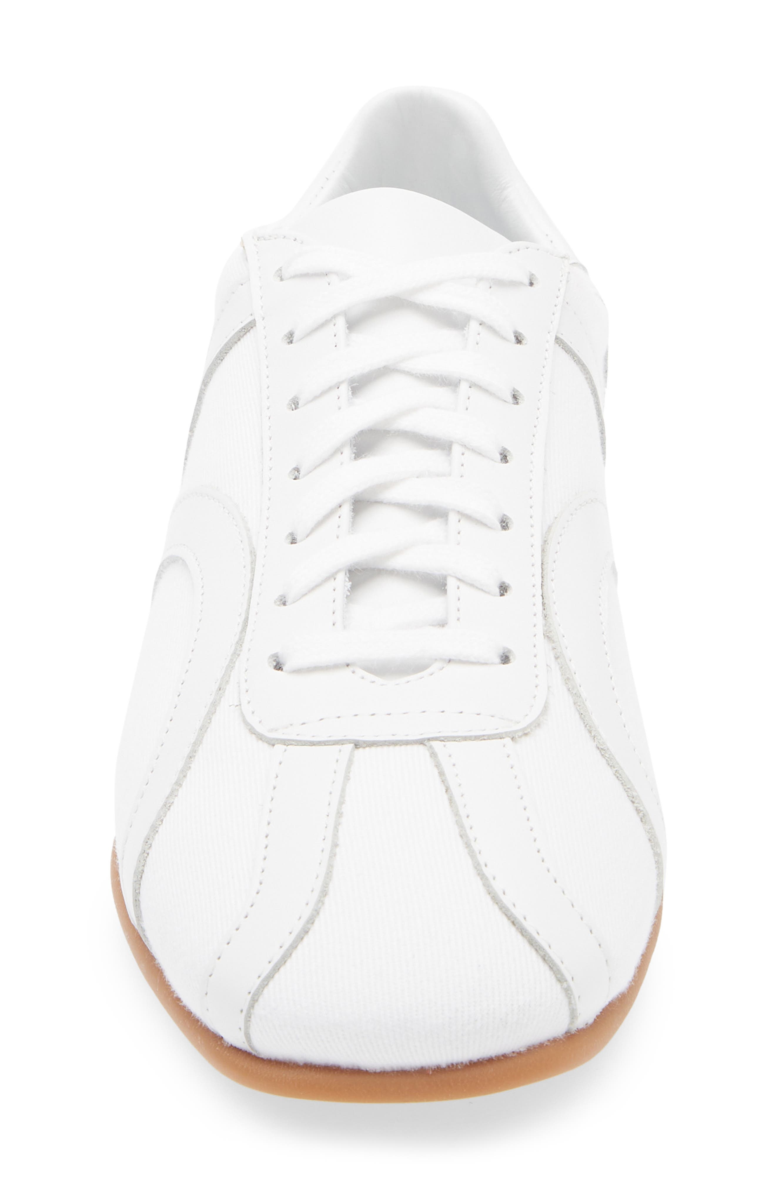 TOTEME Canvas Low Top Sneaker in White at Nordstrom - 4
