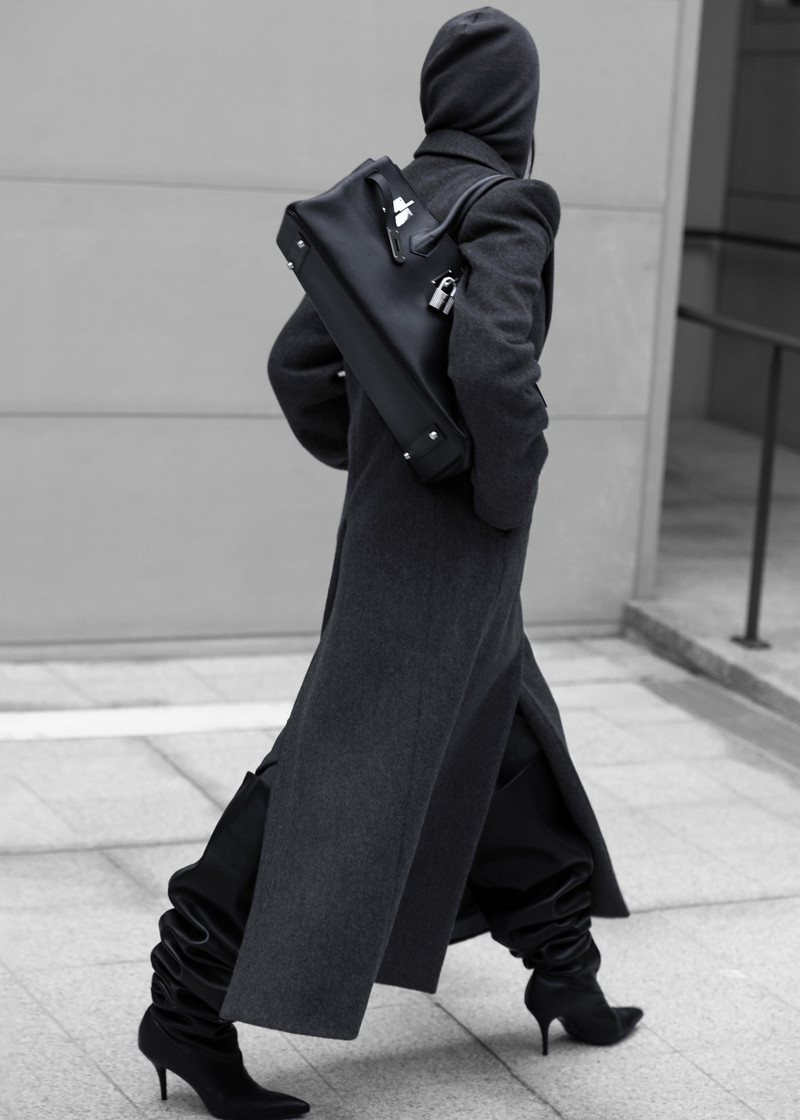 Melva Long Coat - Charcoal 11