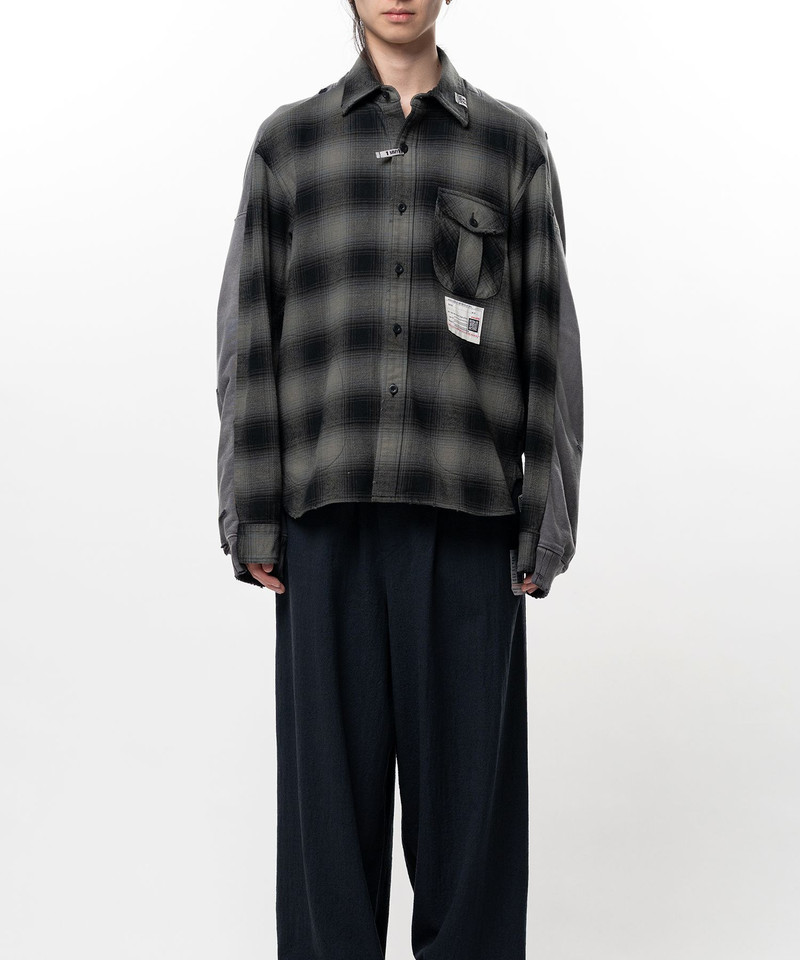 Maison MIHARAYASUHIRO Front Back Combined Check Shirt outlook