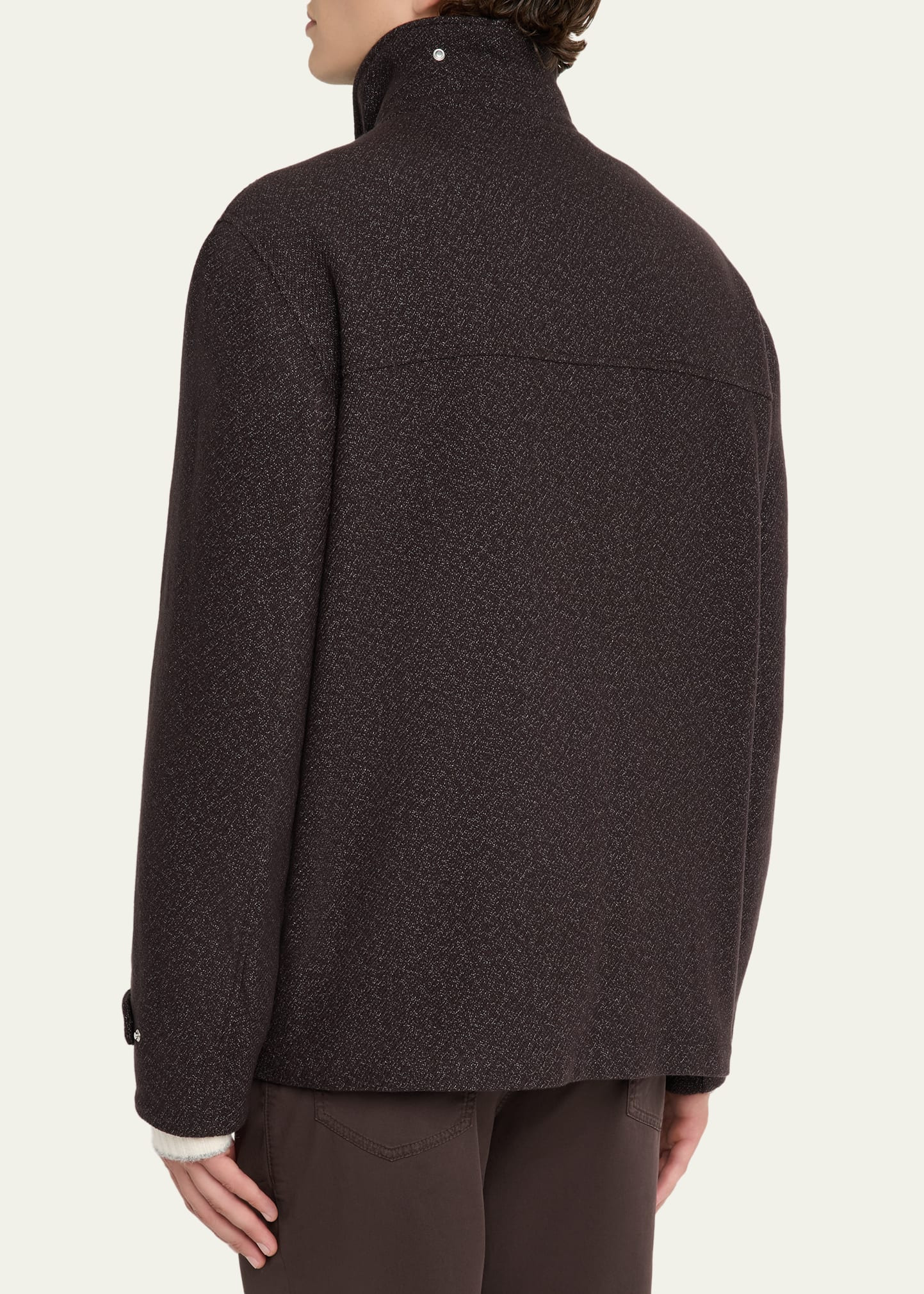 Men's Cashmere-Blend Full-Zip Jacket - 3