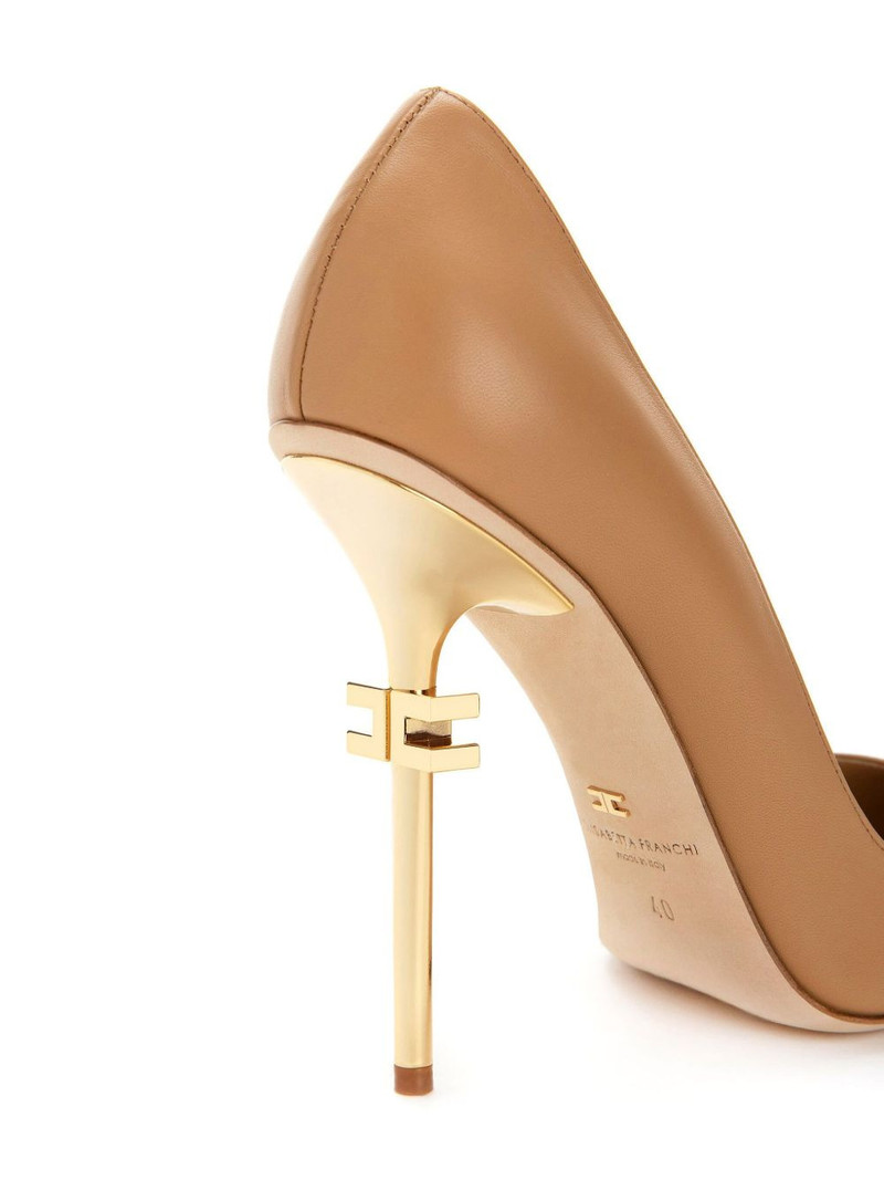 110mm branded-heel pumps 4
