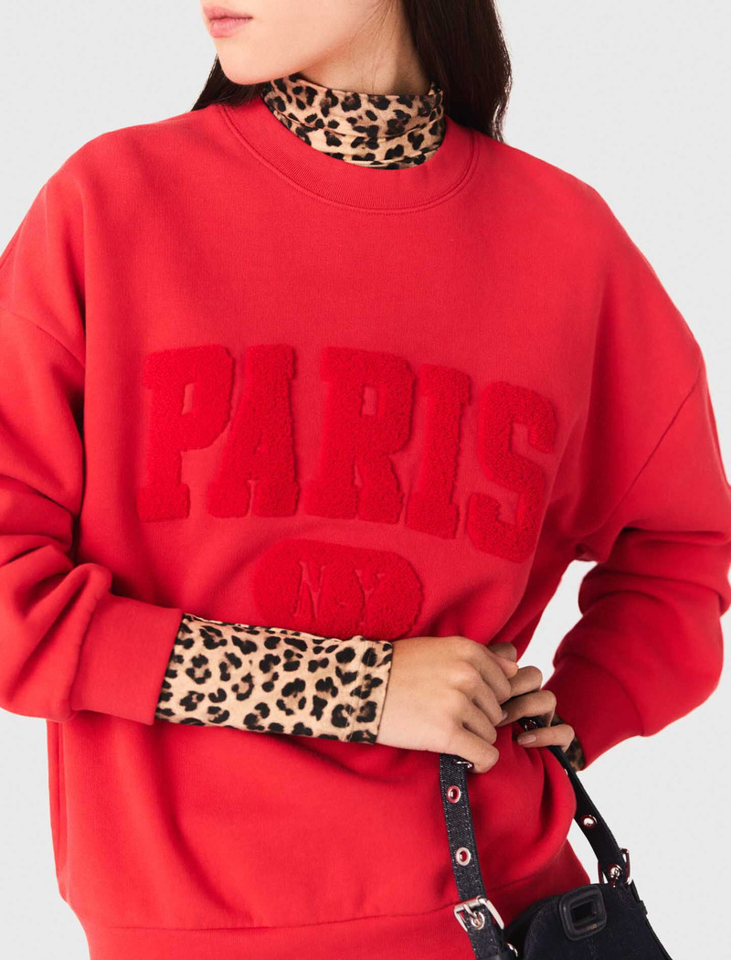 Paris New York Lettering Sweatshirt 7