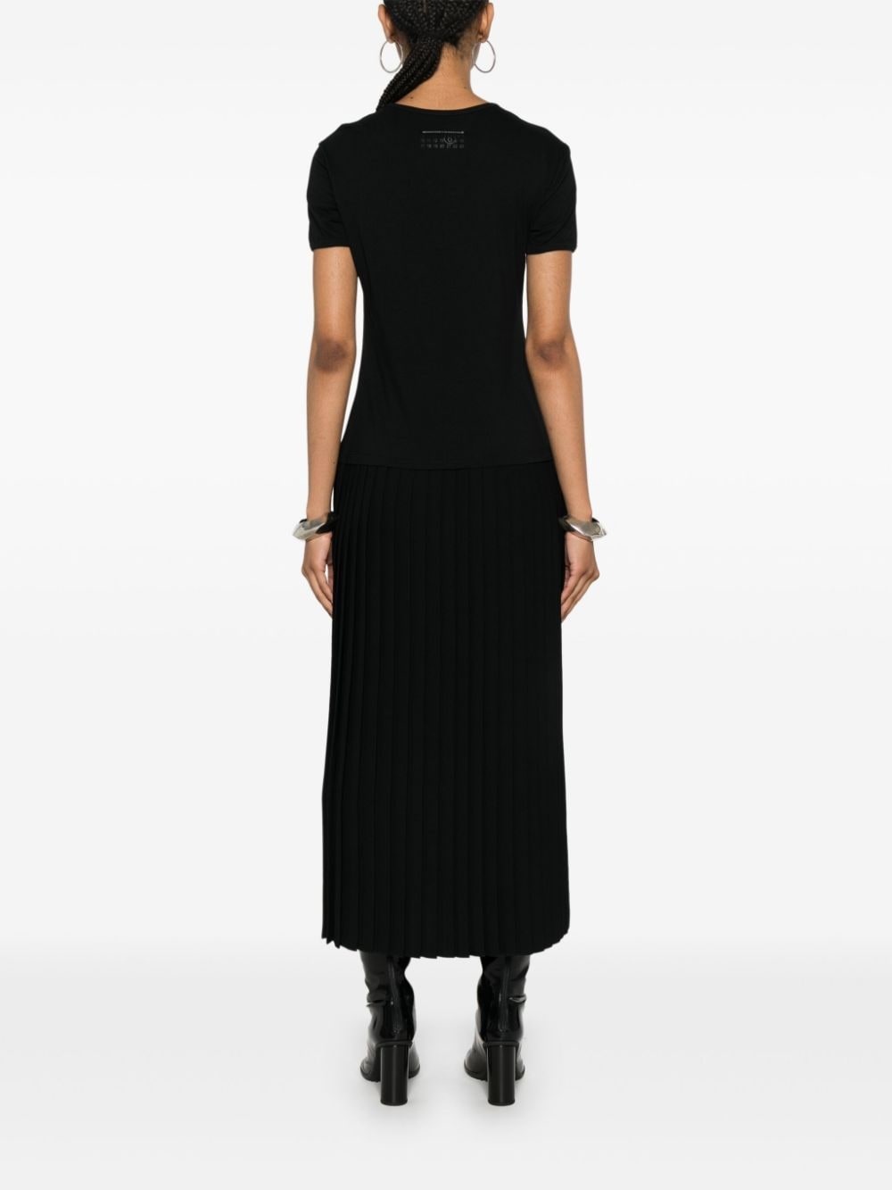 pleated cotton maxi dress - 4