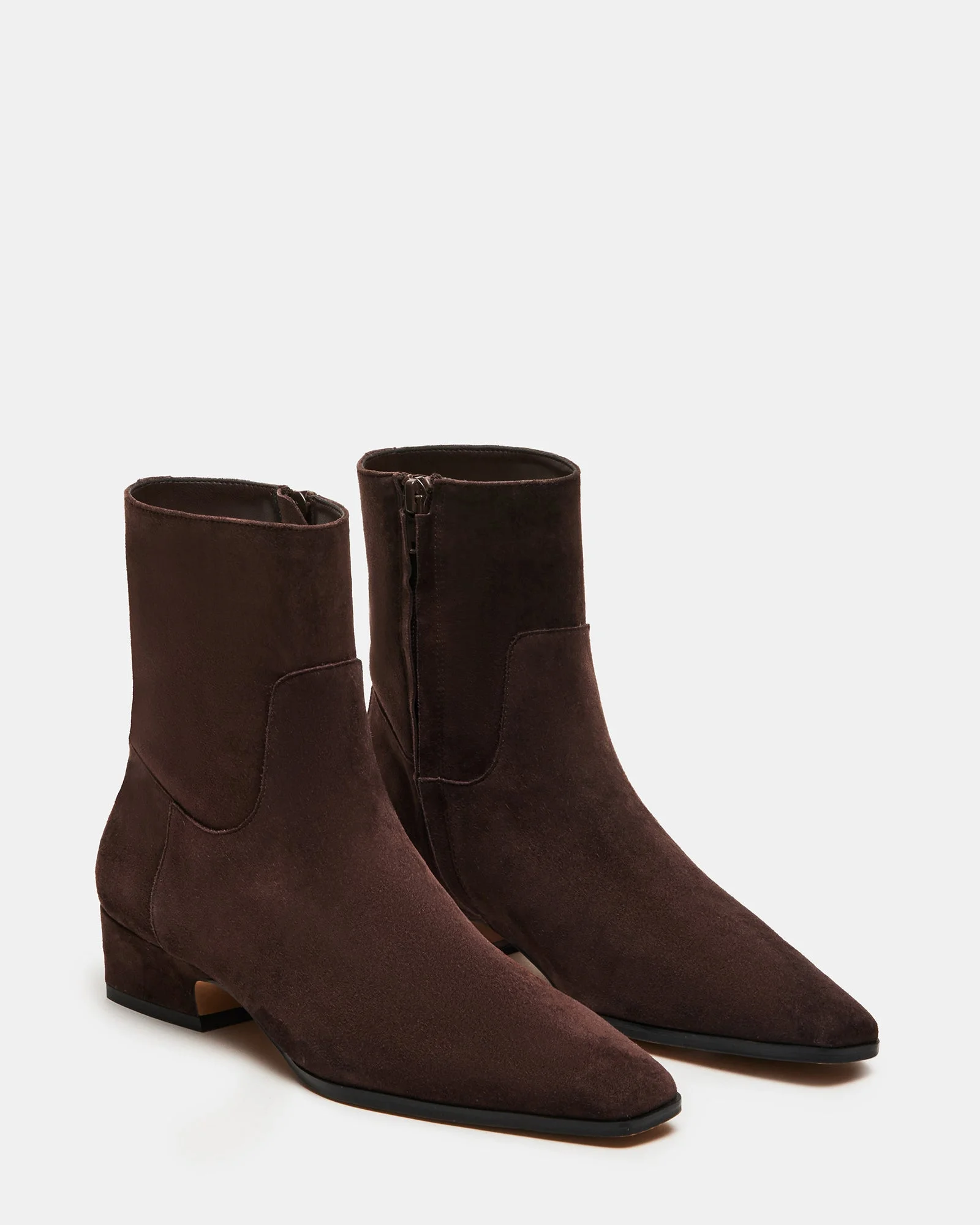 DUSTY CHOCOLATE BROWN SUEDE - 1