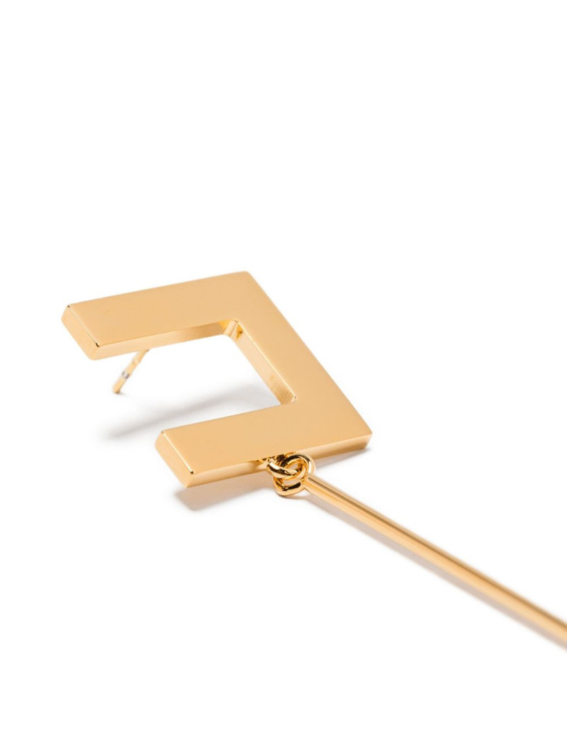 ELISABETTA FRANCHI logo-detail earrings outlook