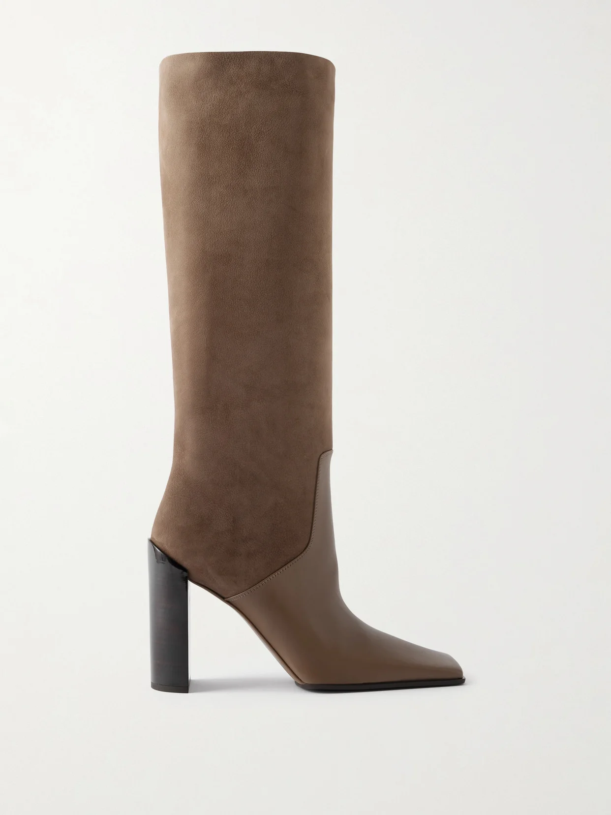 Leather And Nubuck Knee Boots - 1