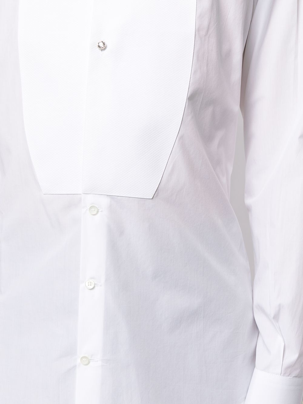 bib-detailed cotton shirt - 5