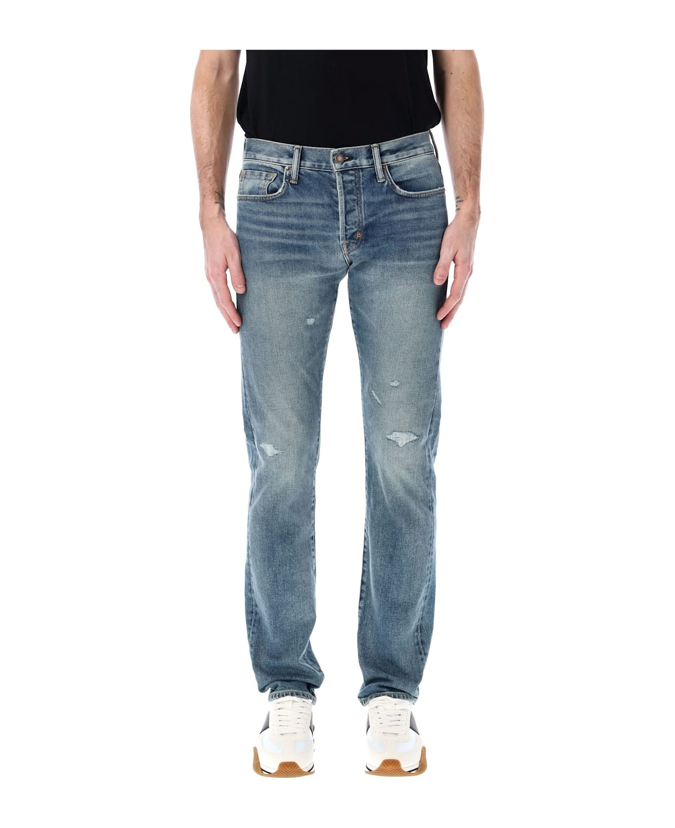 Rid And Repaired Denim Pants - 1