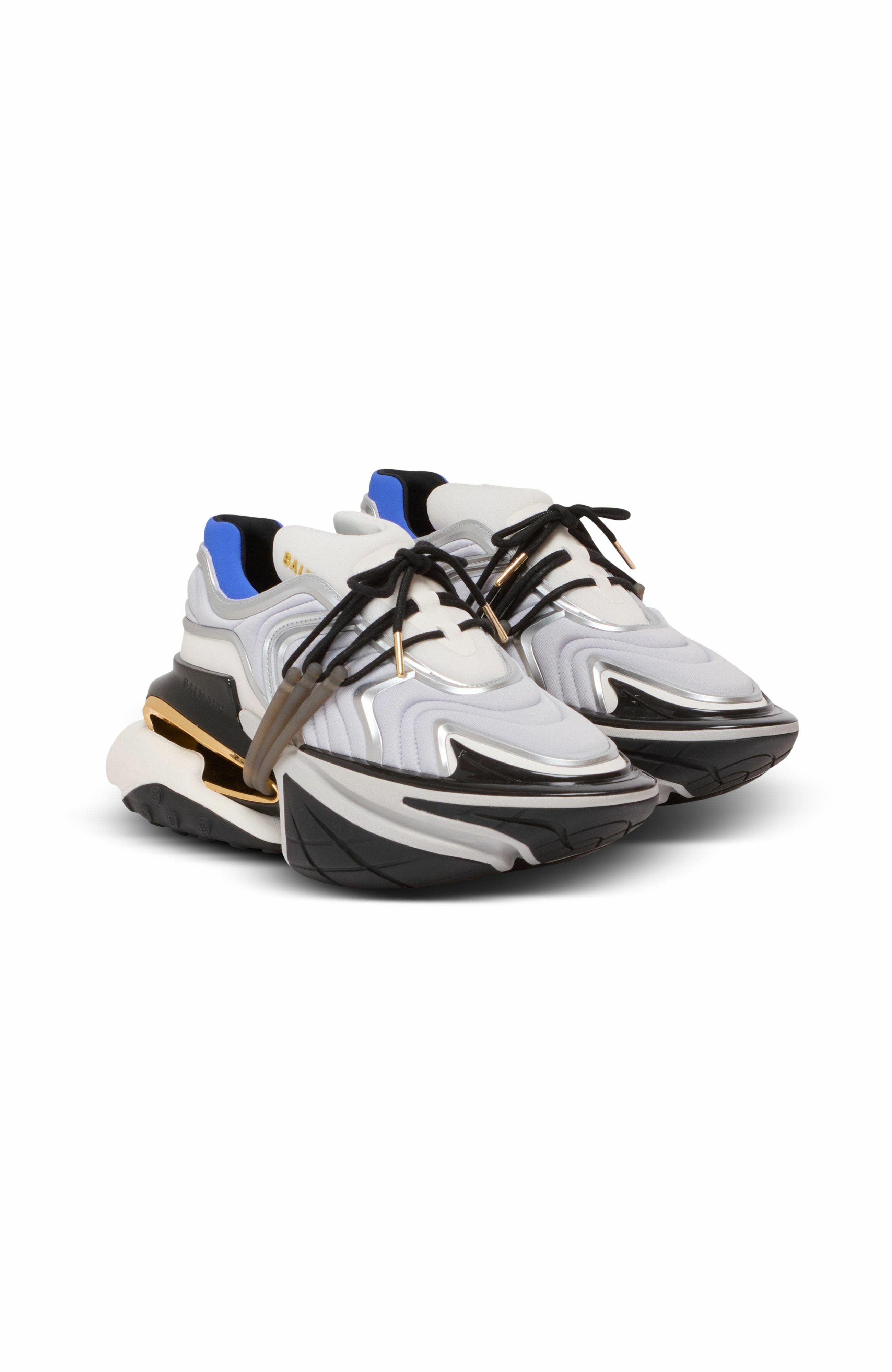 Balmain Unicorn Wave trainers in neoprene in Grey at Nordstrom - 1