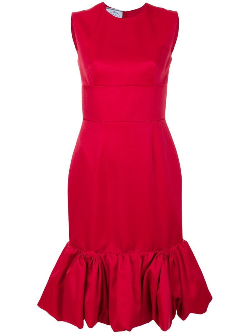 tulip shape gathered detail dress 1