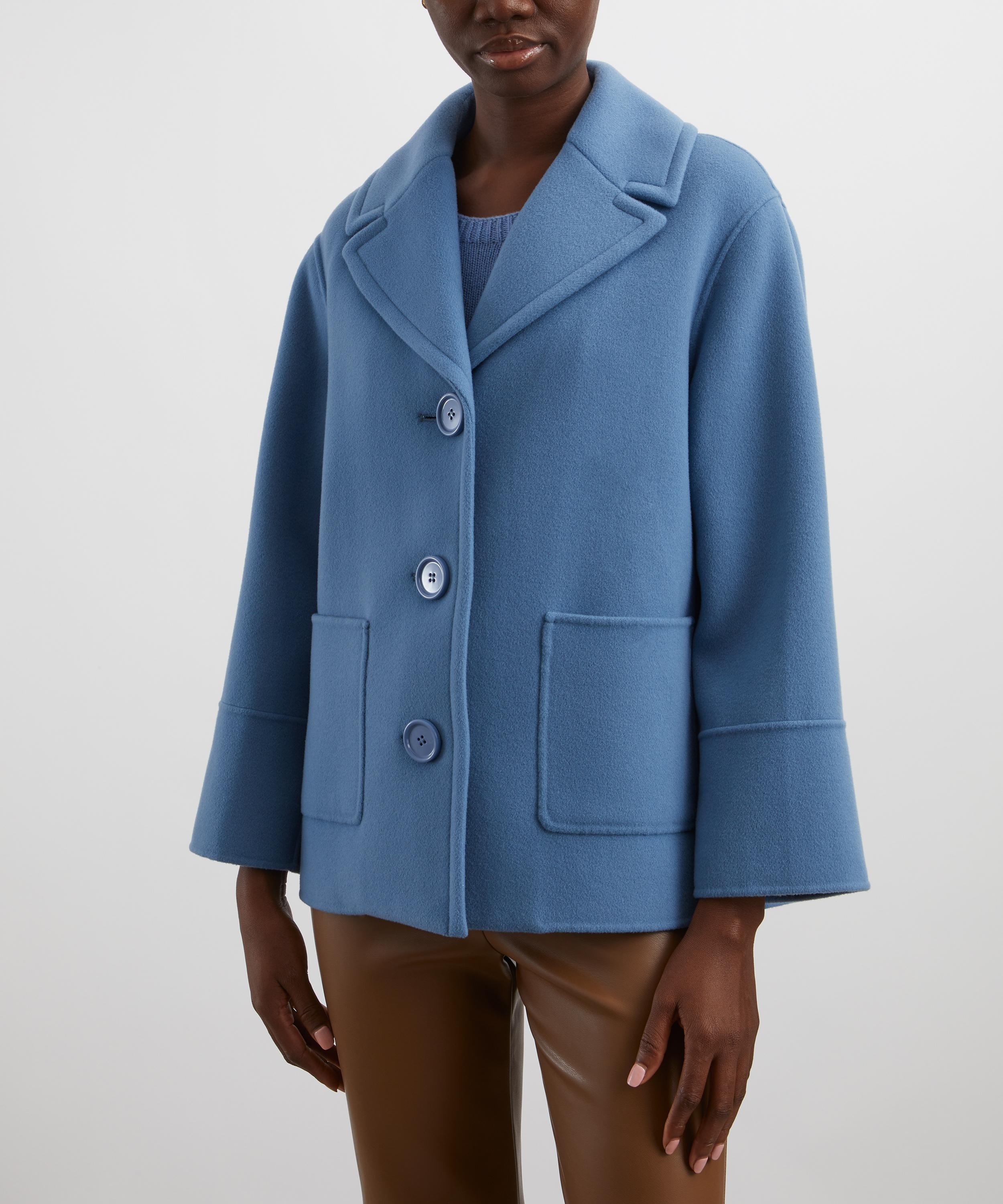 ジャケット S MAX MARA SINGLE BREASTED WOOL WINDSOR JACKET Wool single-breasted jacket, blue jeans | 