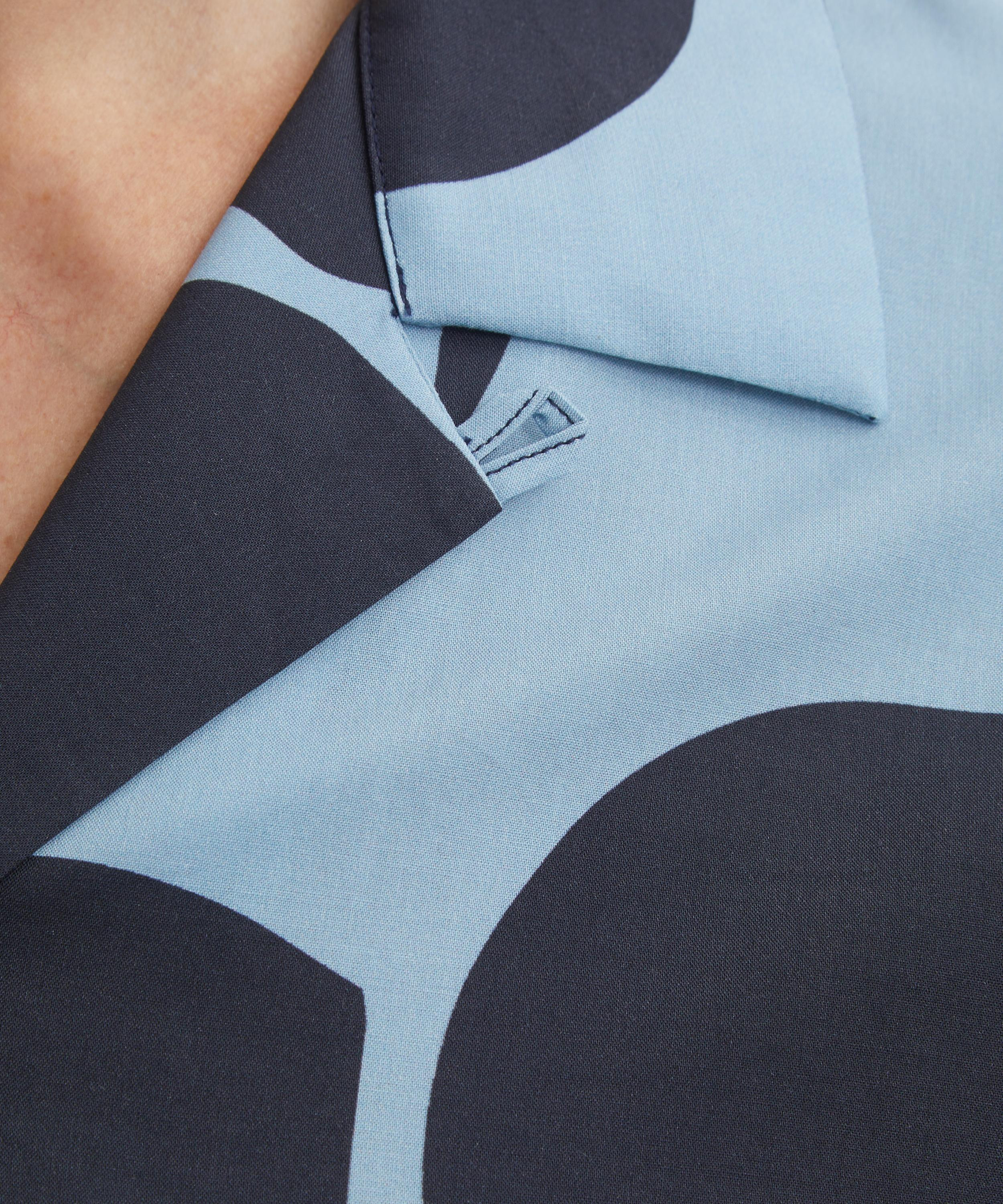 Blue Cut-Up Dots Short-Sleeve Shirt - 5
