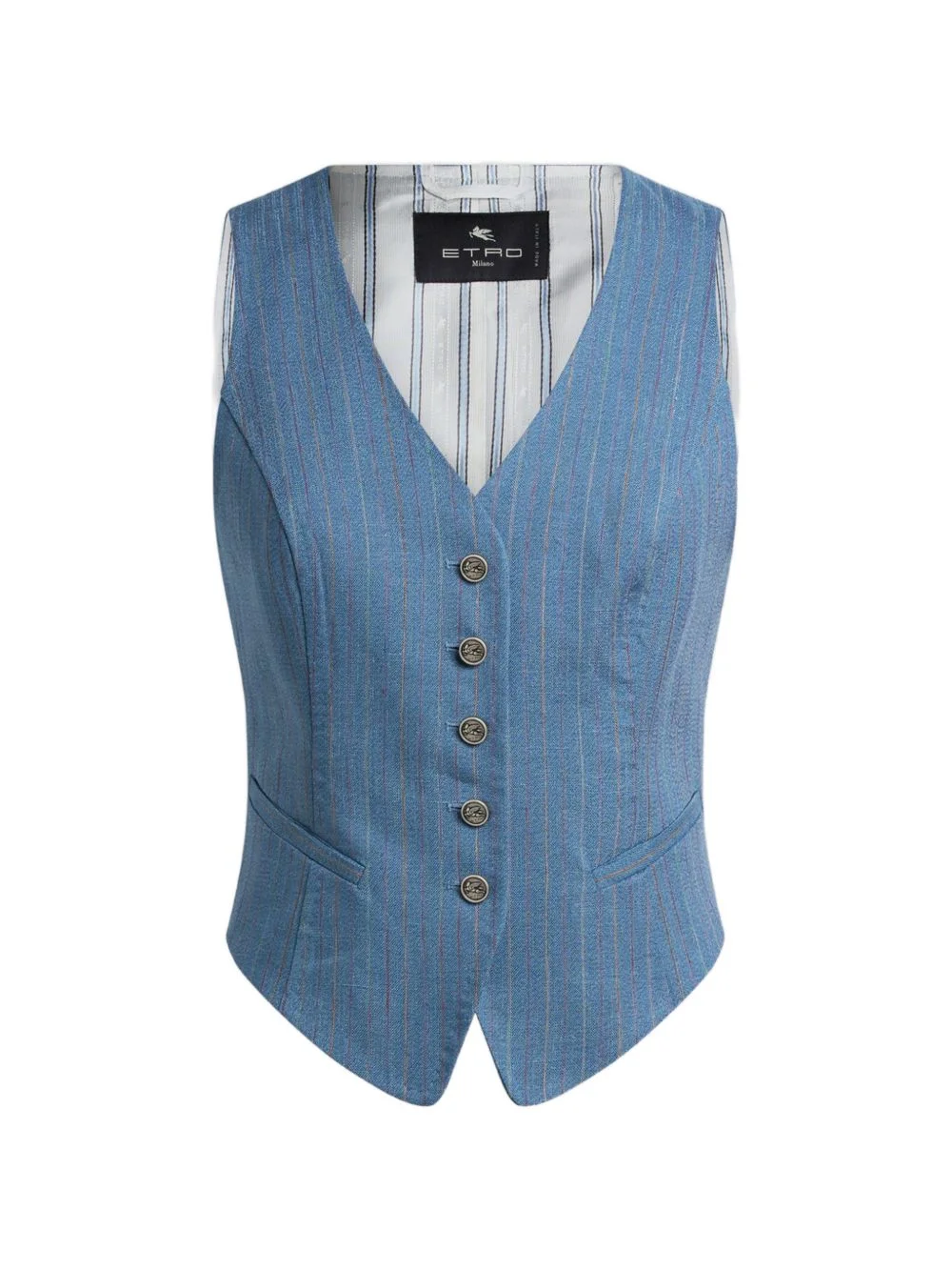 striped pegaso buttons waistcoat - 1