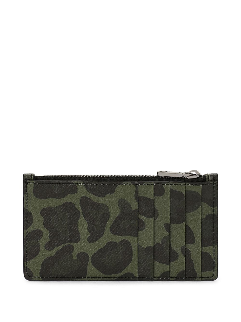 animal-print logo-patch cardholder - 2