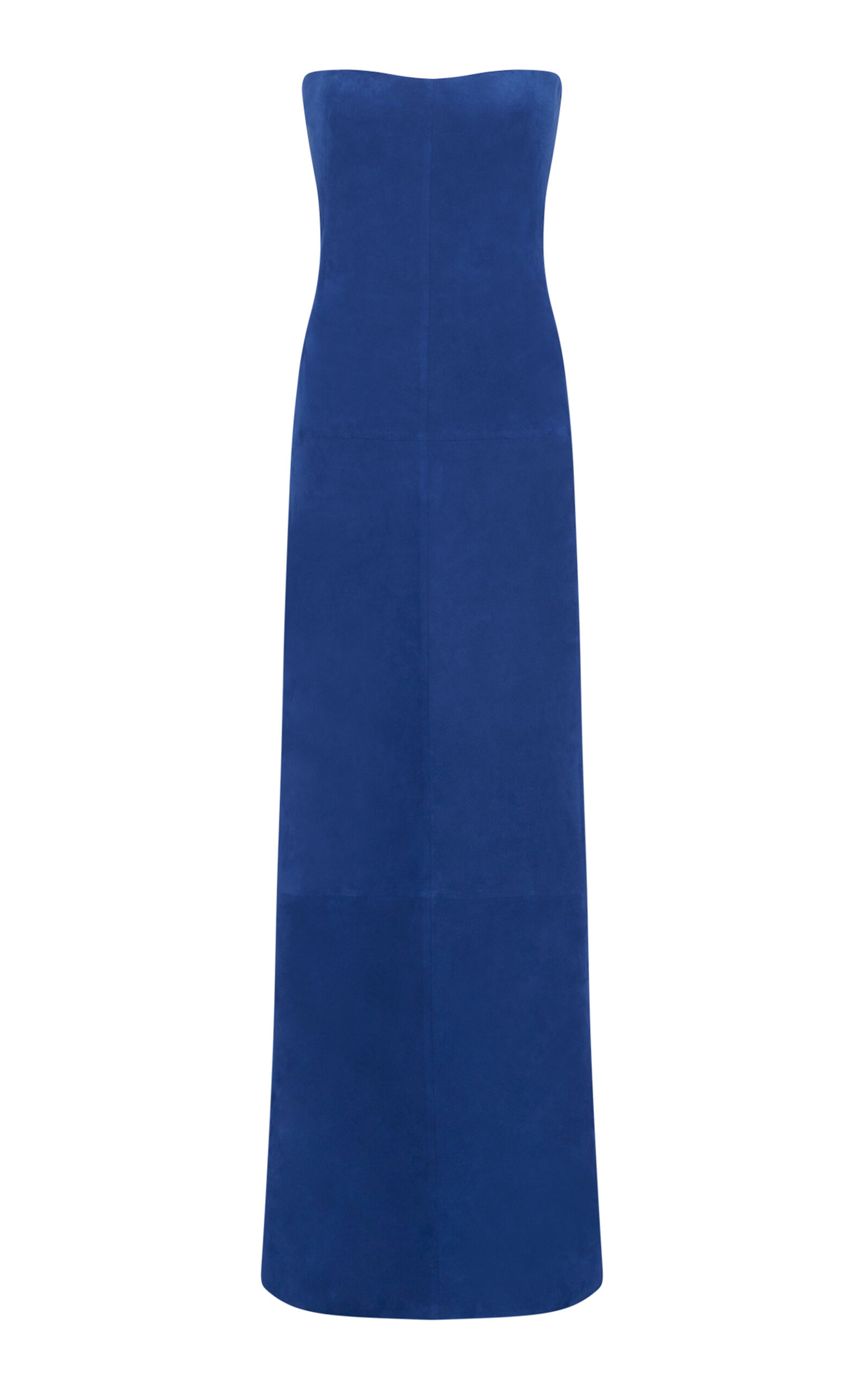 Ivara Strapless Suede Maxi Dress blue - 1