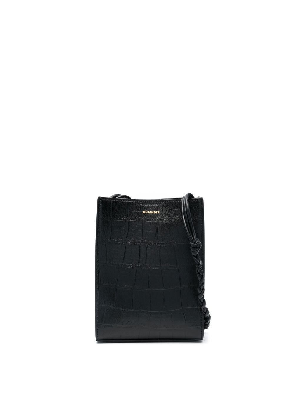embossed-logo croco shoulder bag - 1
