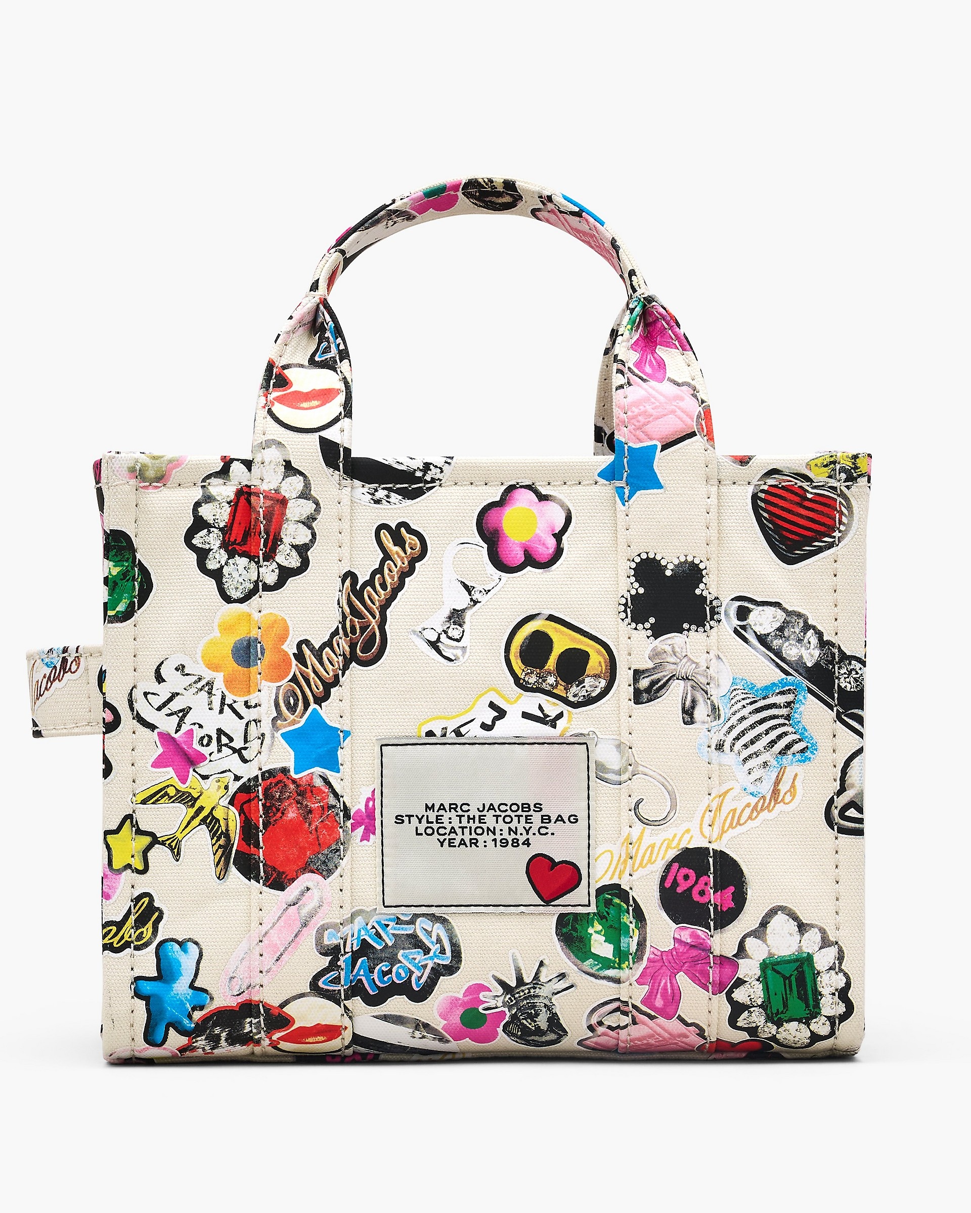THE STICKER CANVAS SMALL TOTE BAG - 3