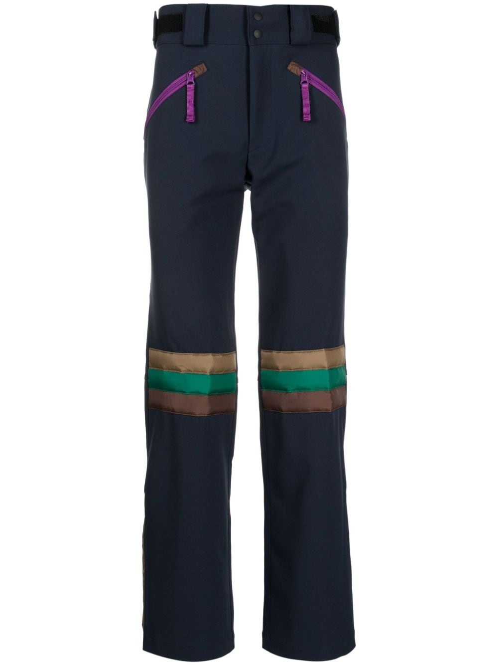 panelled straight-leg trousers - 1