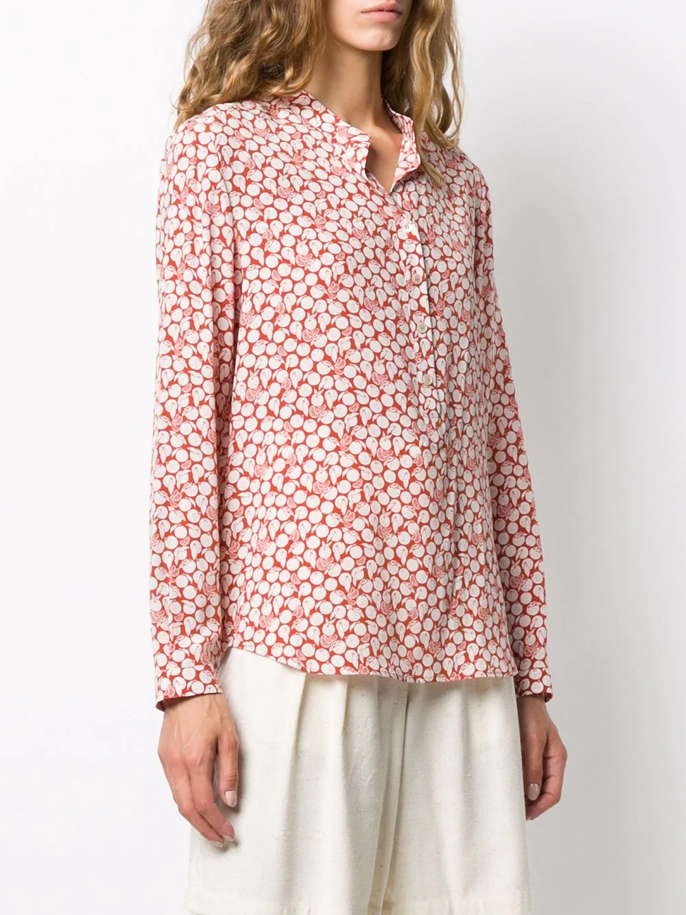 fruit print long-sleeved shirt - 3