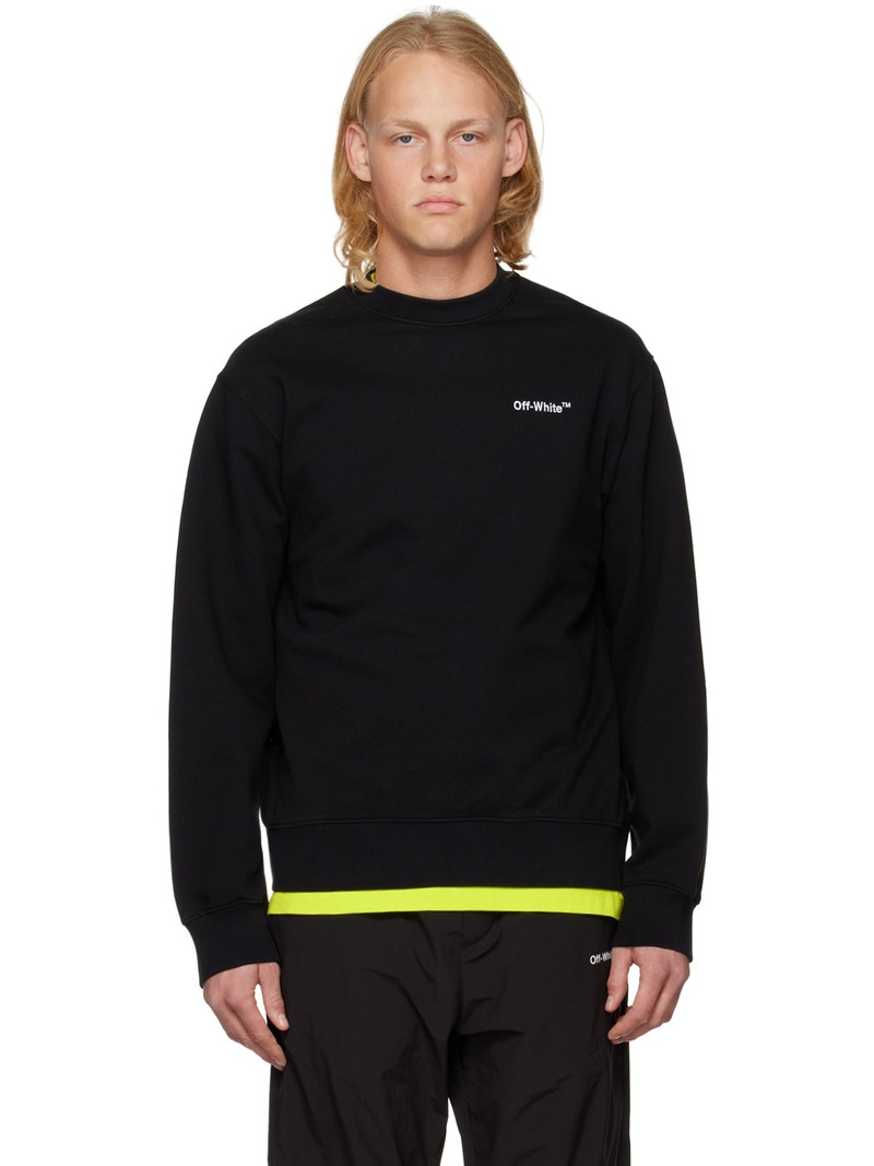 Black Embroidered Sweatshirt - 1