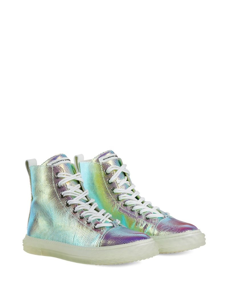 Blabber shimmering lizard-effect sneakers - 2