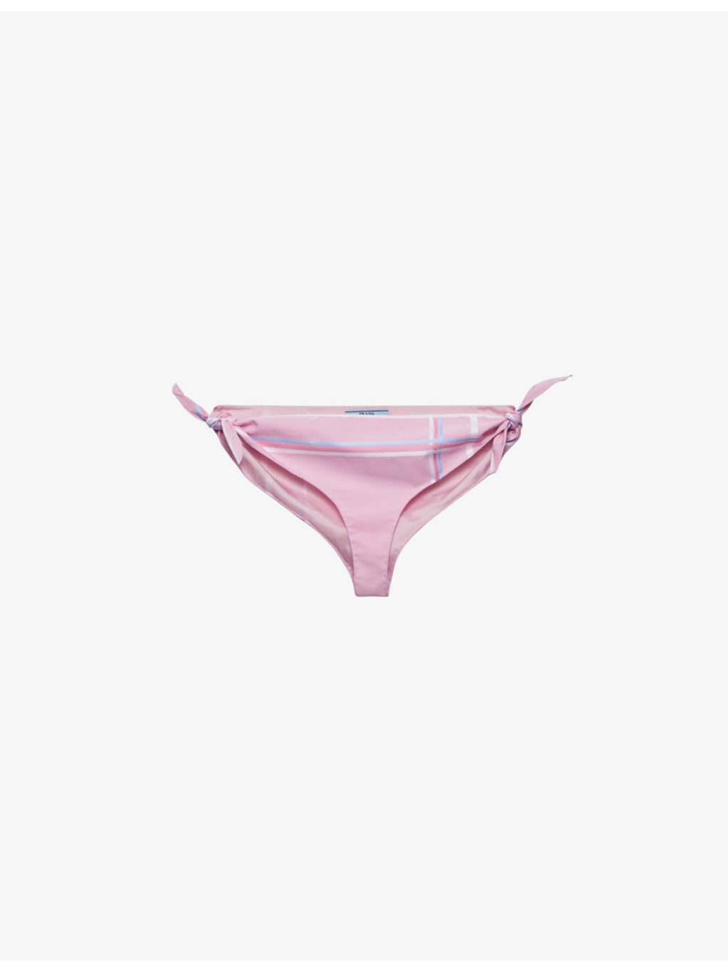 Checked cotton bikini bottoms - 1