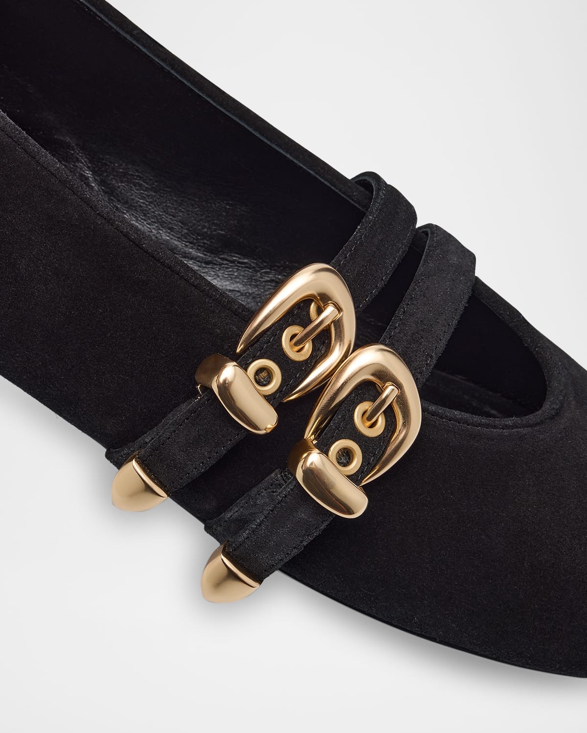 Maven Suede Buckle Mary Jane Ballerina Flats - 6