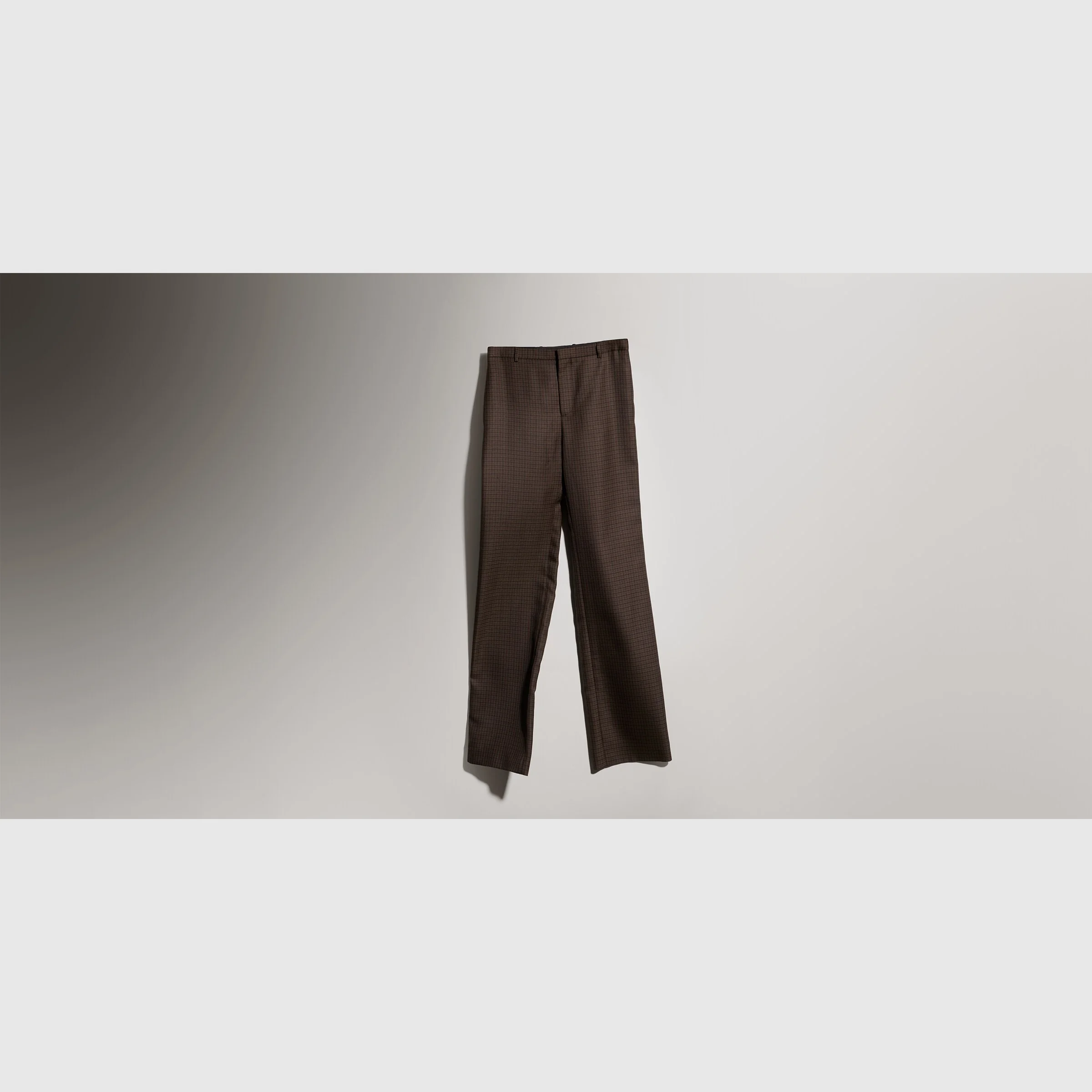 Gingham polyester wool pants - 1