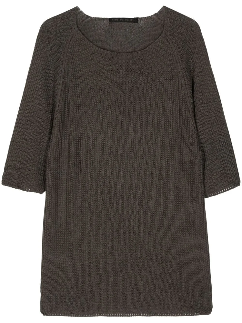 short-sleeve knitted jumper - 1