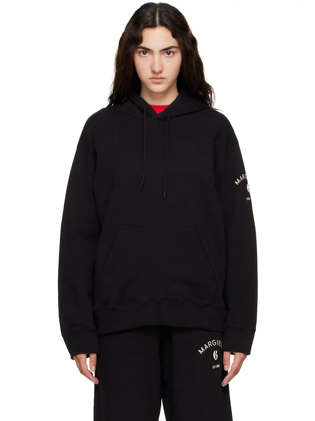 Black Mannequin-Print Hoodie - 1