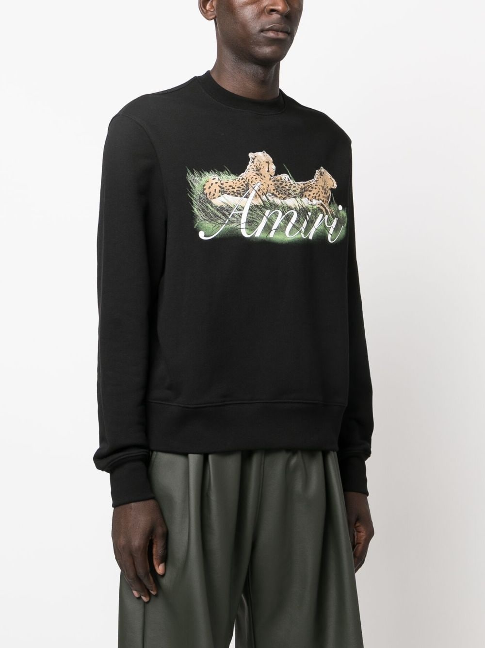 cheetah-print sweatshirt - 3