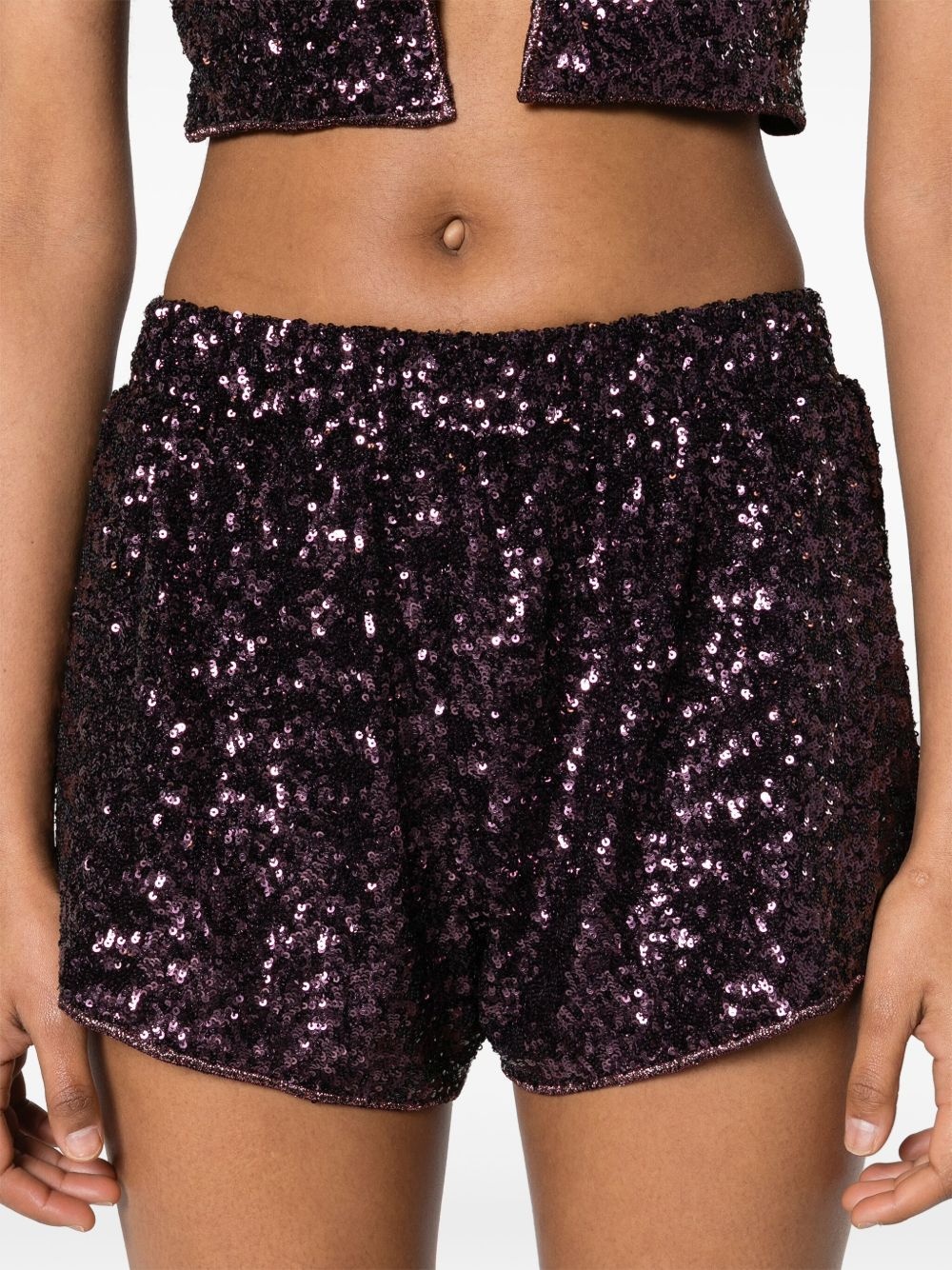 sequinned short shorts - 5