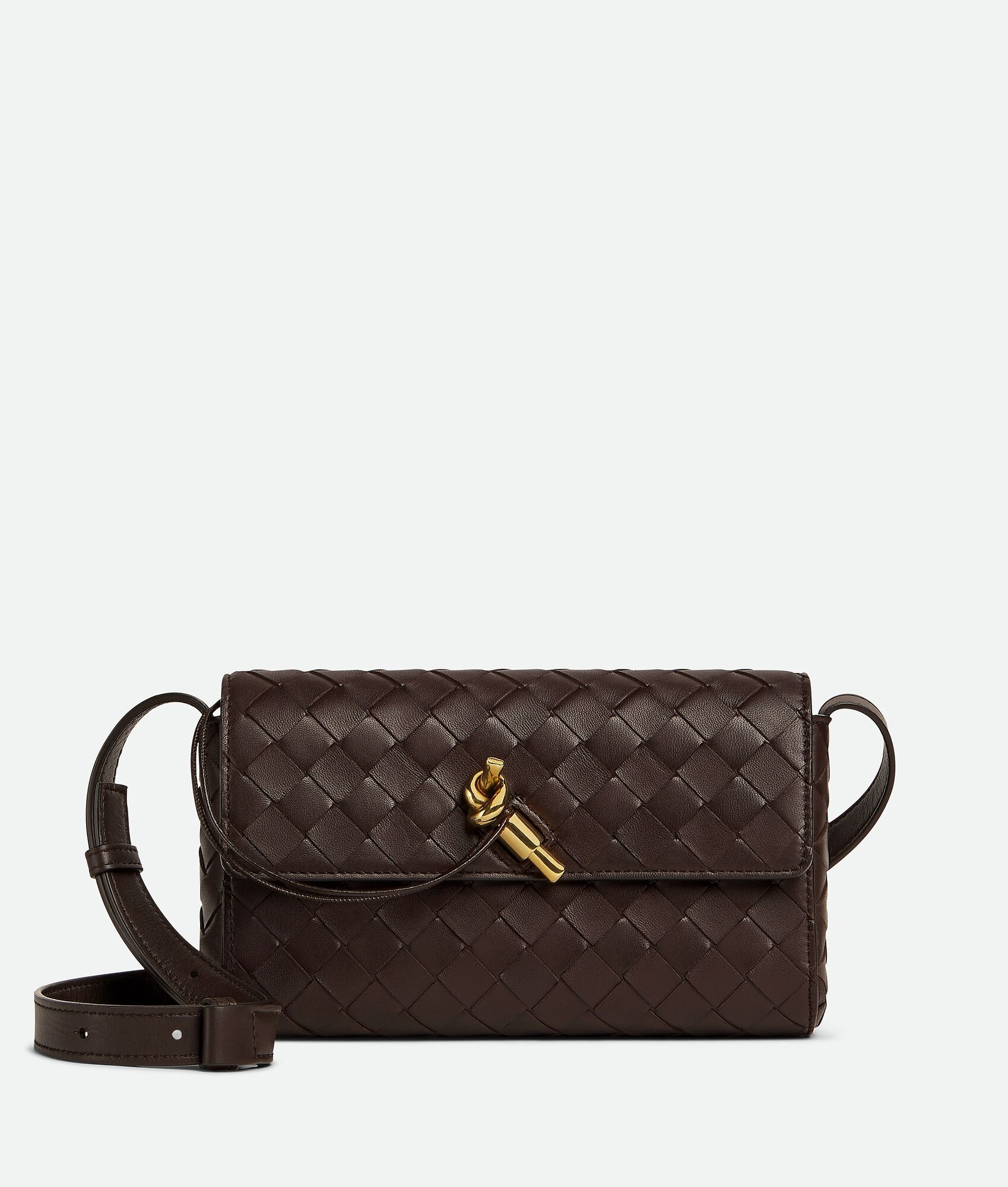 Bottega Veneta Women's Mini Loop Leather Crossbody Bag - Brown One-Size