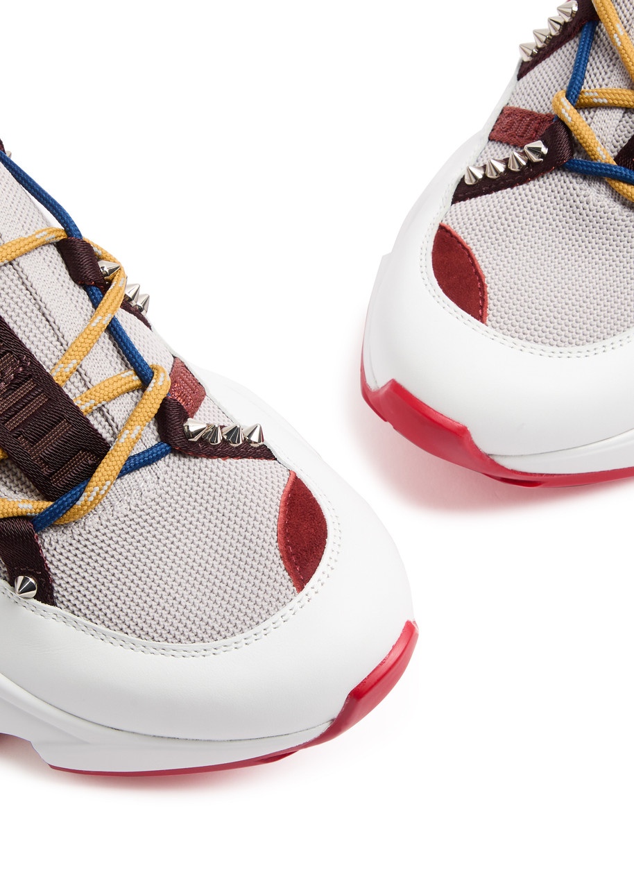 Christian Louboutin Trailnrun Panelled Knitted Sneakers - 3