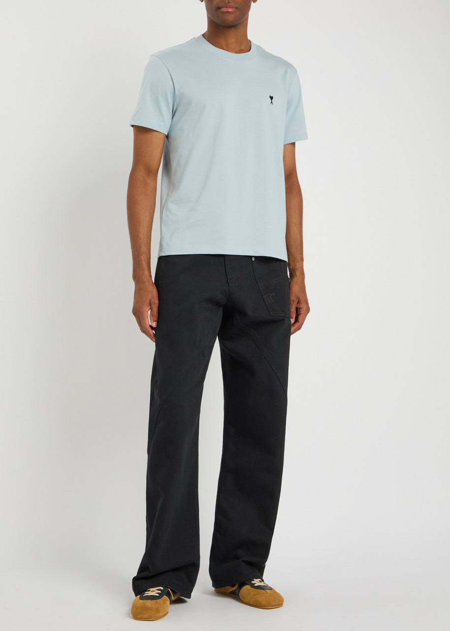 Ami Paris Logo-embroidered Cotton T-shirt - 4