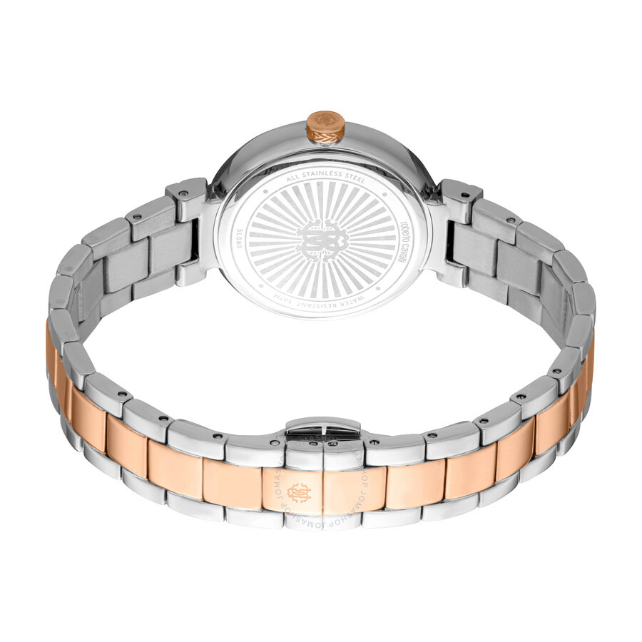 Roberto Cavalli Logo Rose Gold-tone Dial Ladies Watch RC5L080M0065 - 2