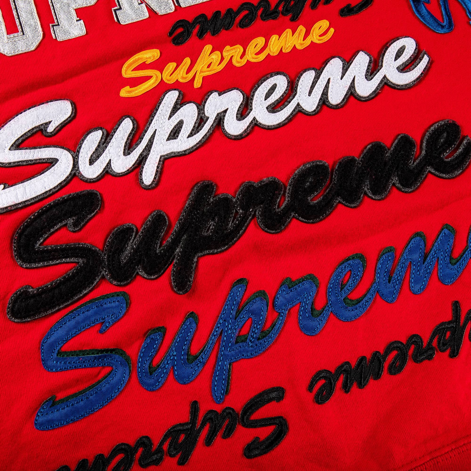 Supreme Multi Logo Hooded Sweatshirt 'Red' - 3