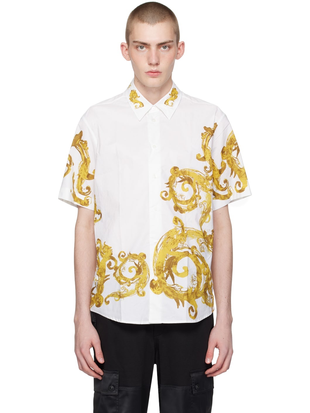 White Watercolor Couture Shirt - 1