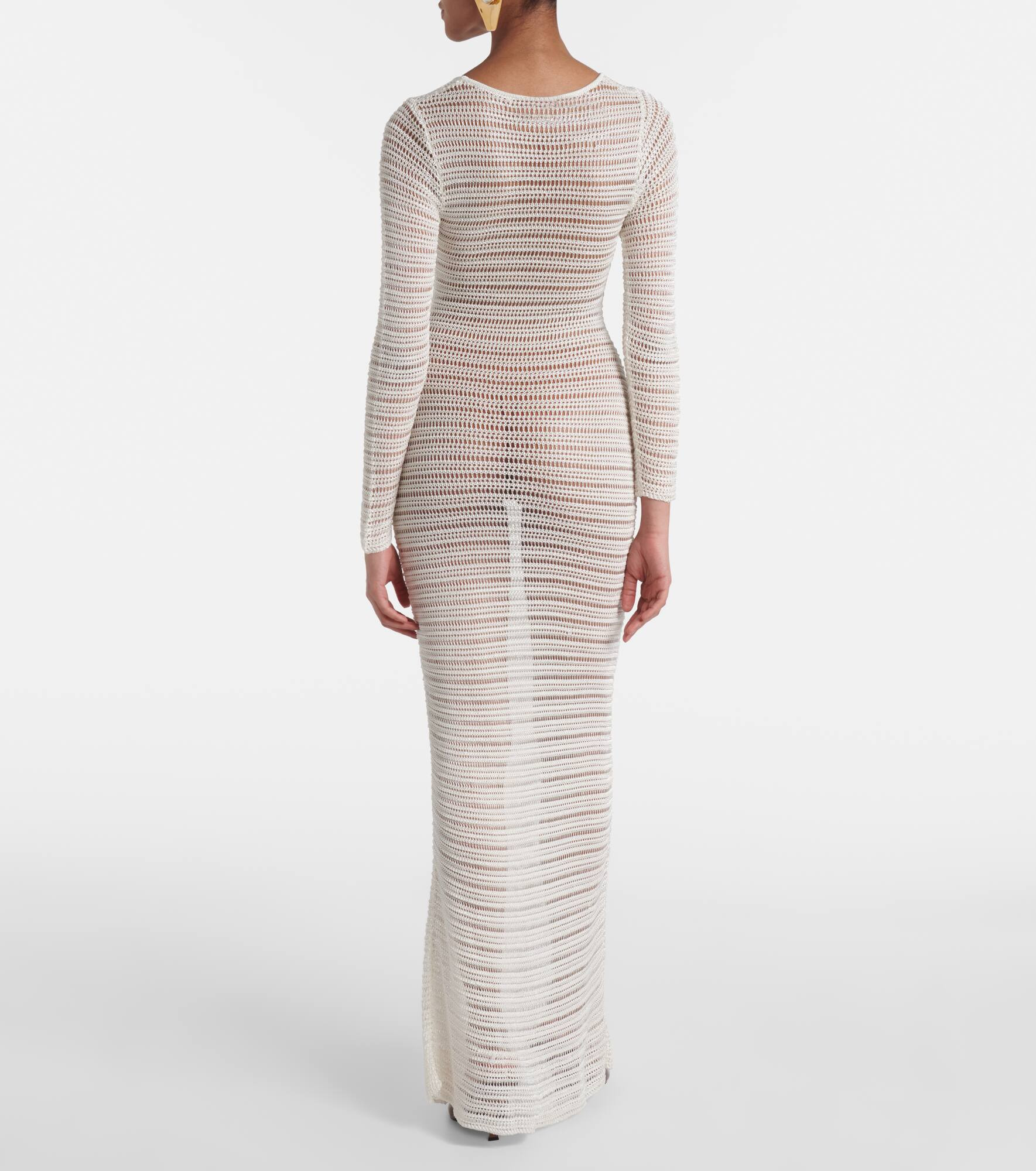 Sheer crochet maxi dress - 3