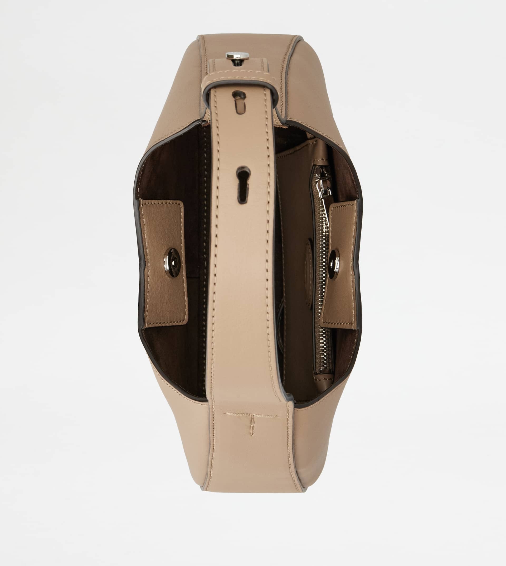 TOD'S DI BAG HOBO IN LEATHER MINI - BEIGE - 4