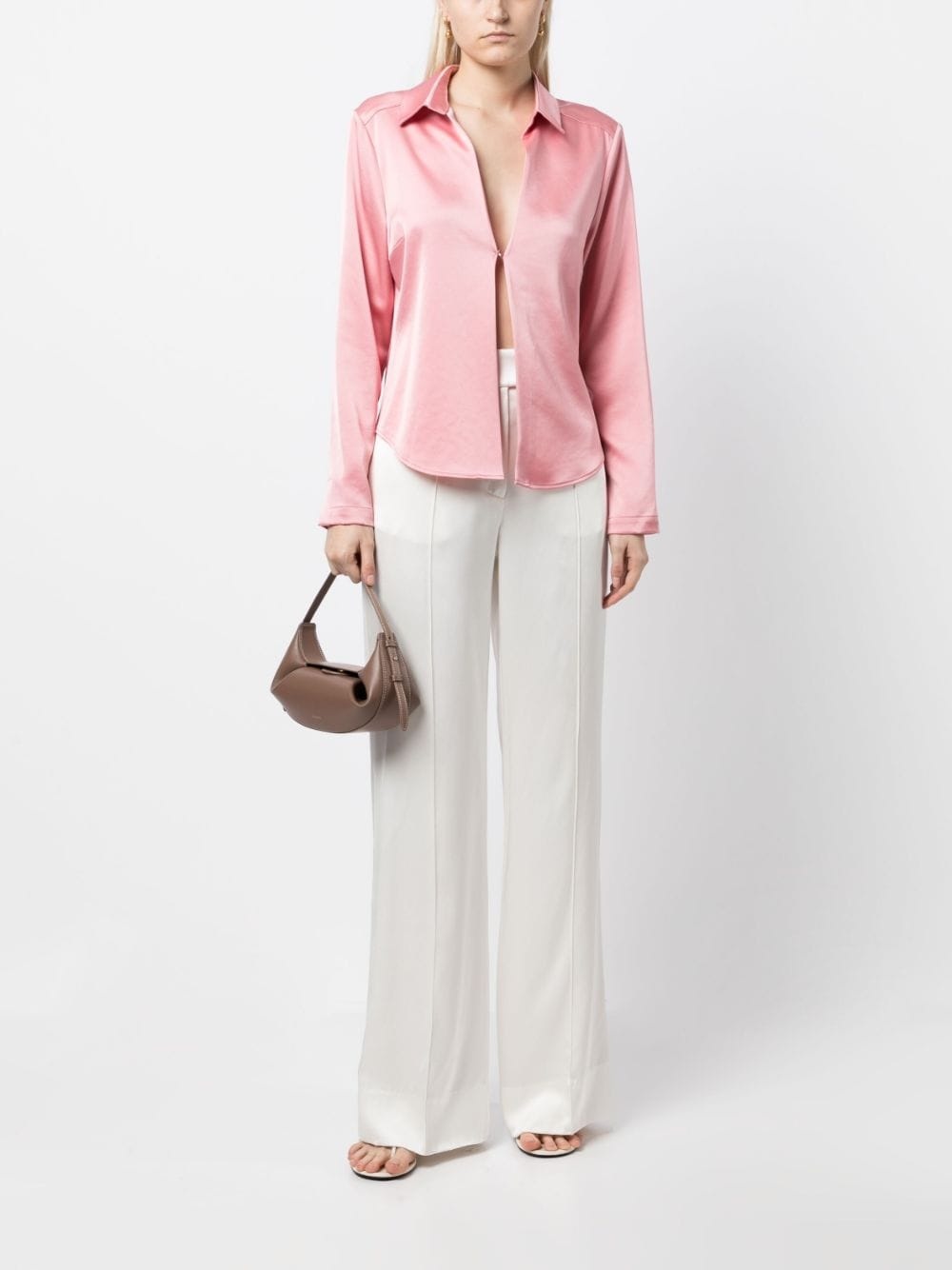 high-waisted wide-leg trousers - 2