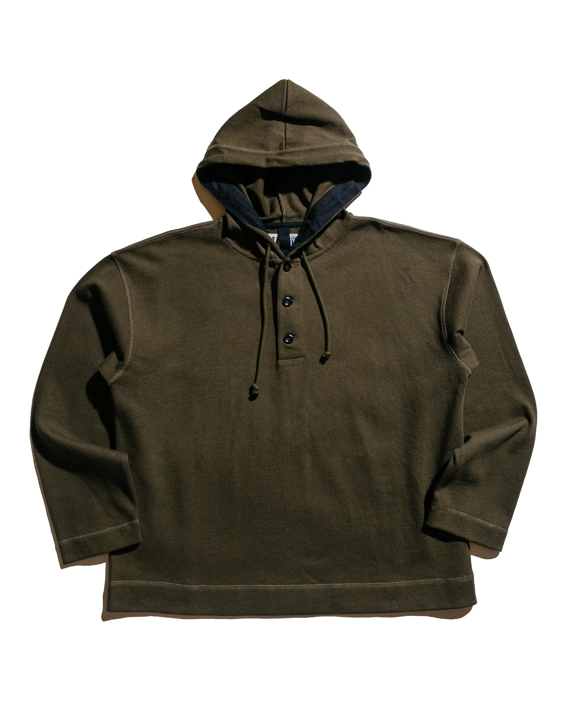 MHL Button Hoodie Open End Jersey Seaweed - 1