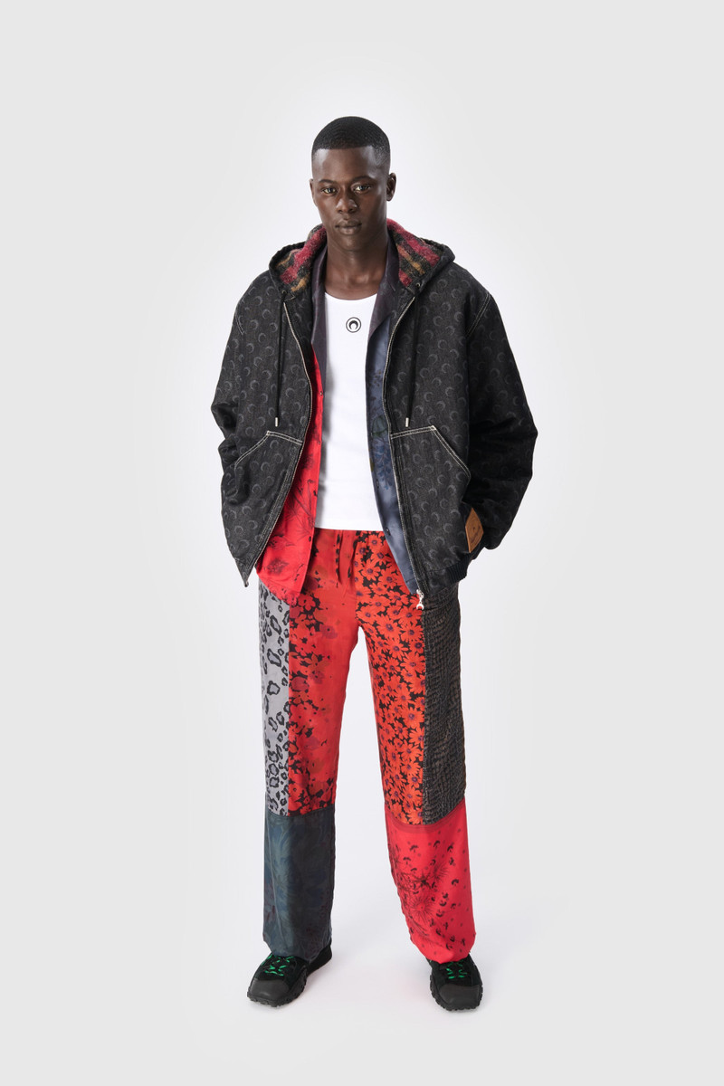 Marine Serre Moon Laser Denim Padded Jacket outlook