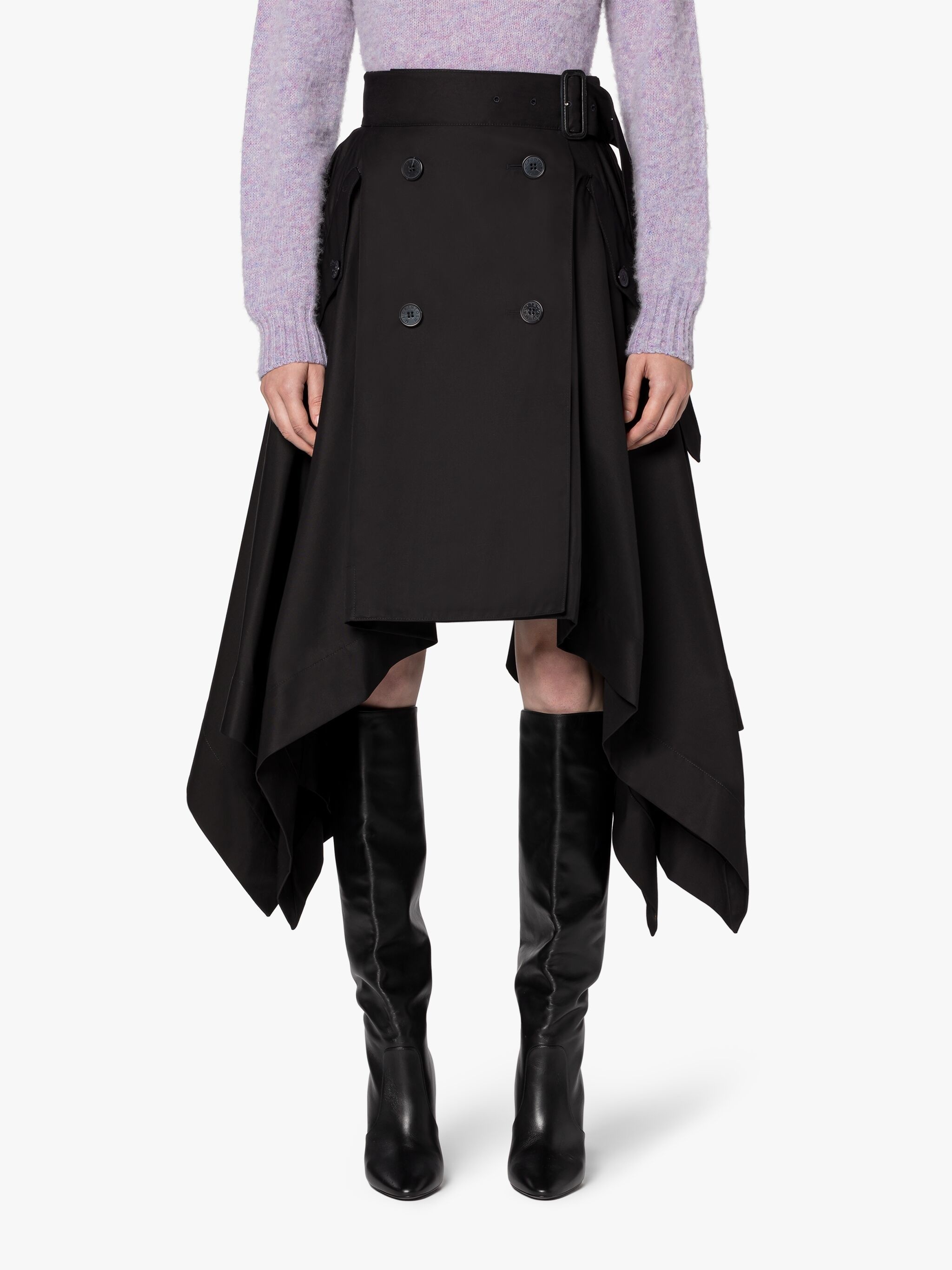 CECILA BLACK COTTON SKIRT - 3