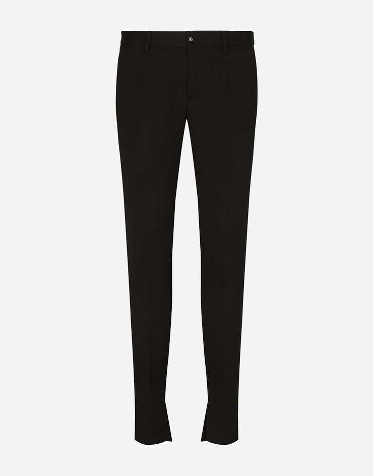 Stretch wool gabardine pants - 1