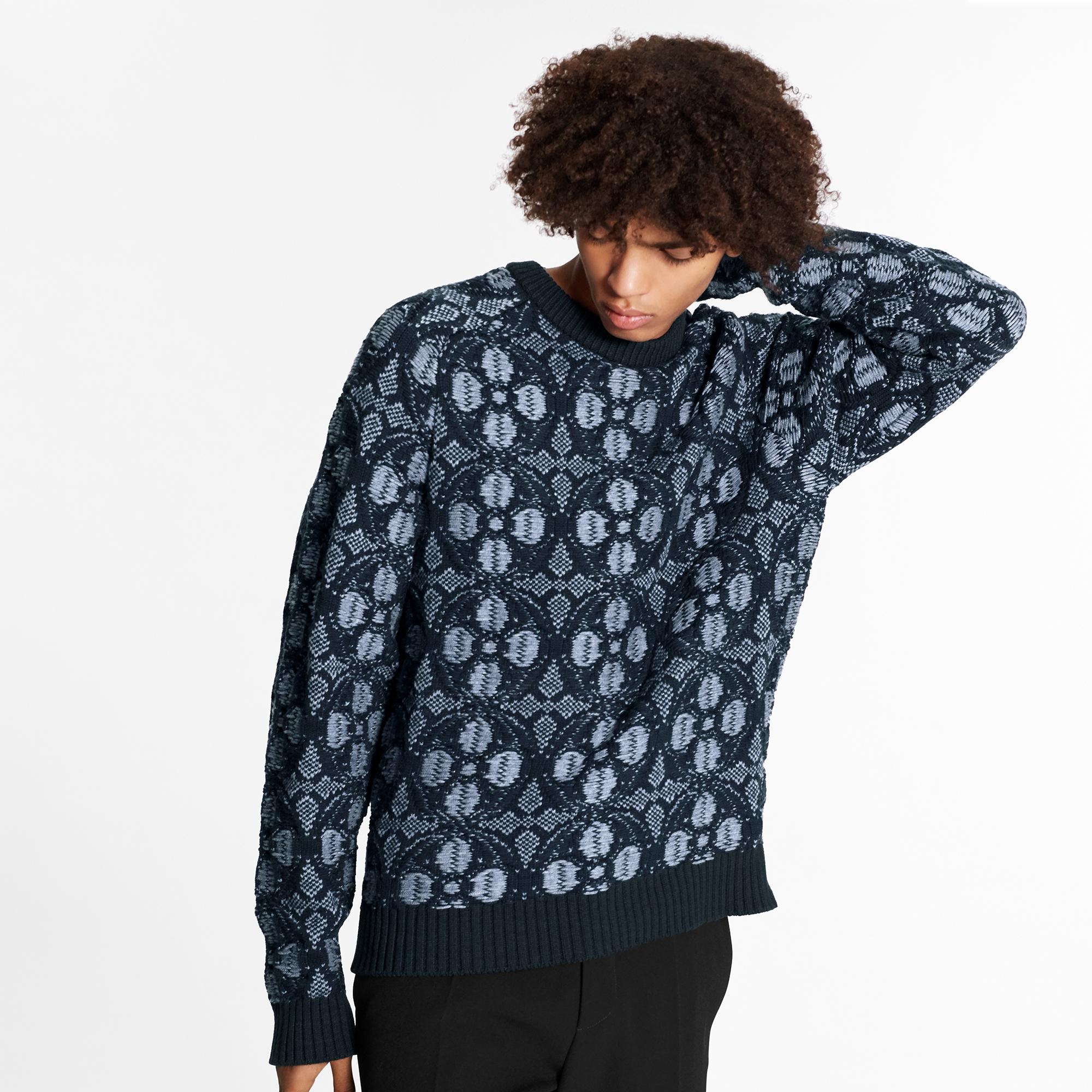 Monogram Flower Jacquard Crewneck - 4