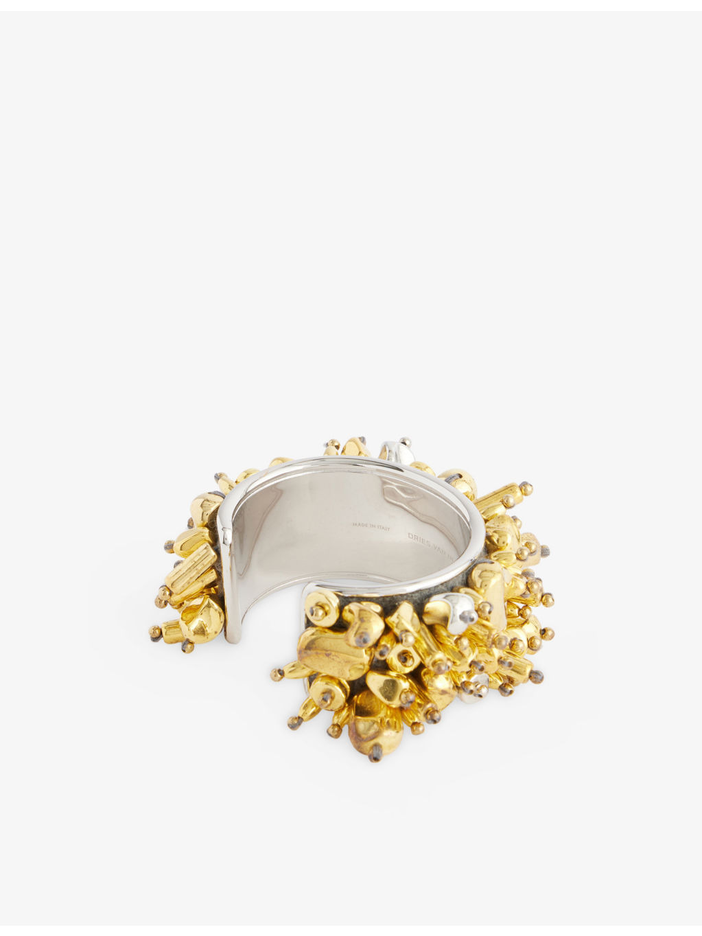 Beaded Brass Cuff Bracelet - 3