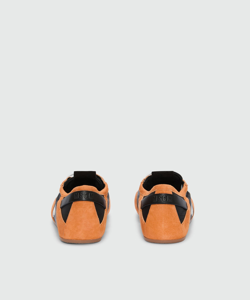 MSGM Orange Super Flat suede sneakers outlook