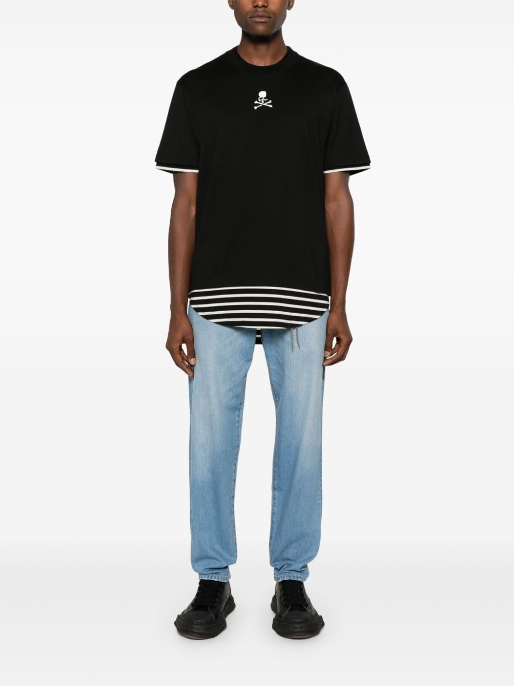 layered-effect T-shirt - 2